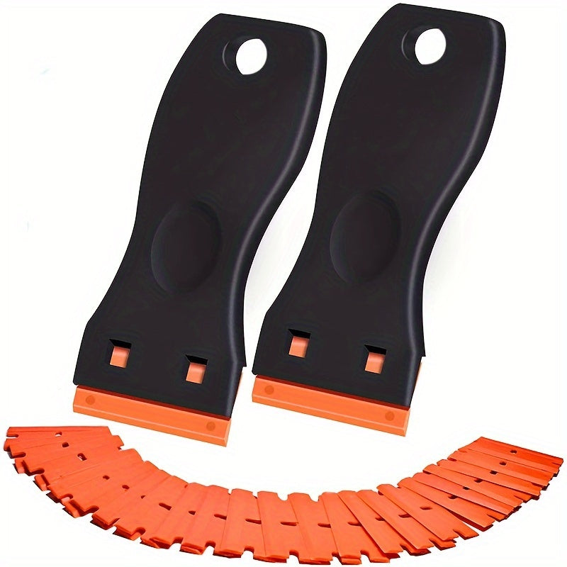 1 Set Plastic Razors, Scrapers, Label Removal Tools, Easily Removes Wall Paint, Stickers, And Vinyl Adhesives
