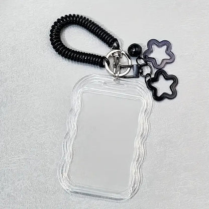 1 Set Heavy Duty Retractable ID Holder with Keychain & Wrist Strap - Transparent PVC Card Holder with Secure Locking Mechanism, Anti-Theft Design, Durable ID Card for Students, School Ids, Campus Ids - Ideal Gift for Back-To-School Season
