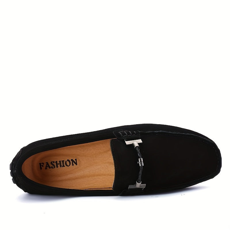 Men's Trendy Breathable Slip On Lace Free Loafers, Causal Outdoor Walking Shoes