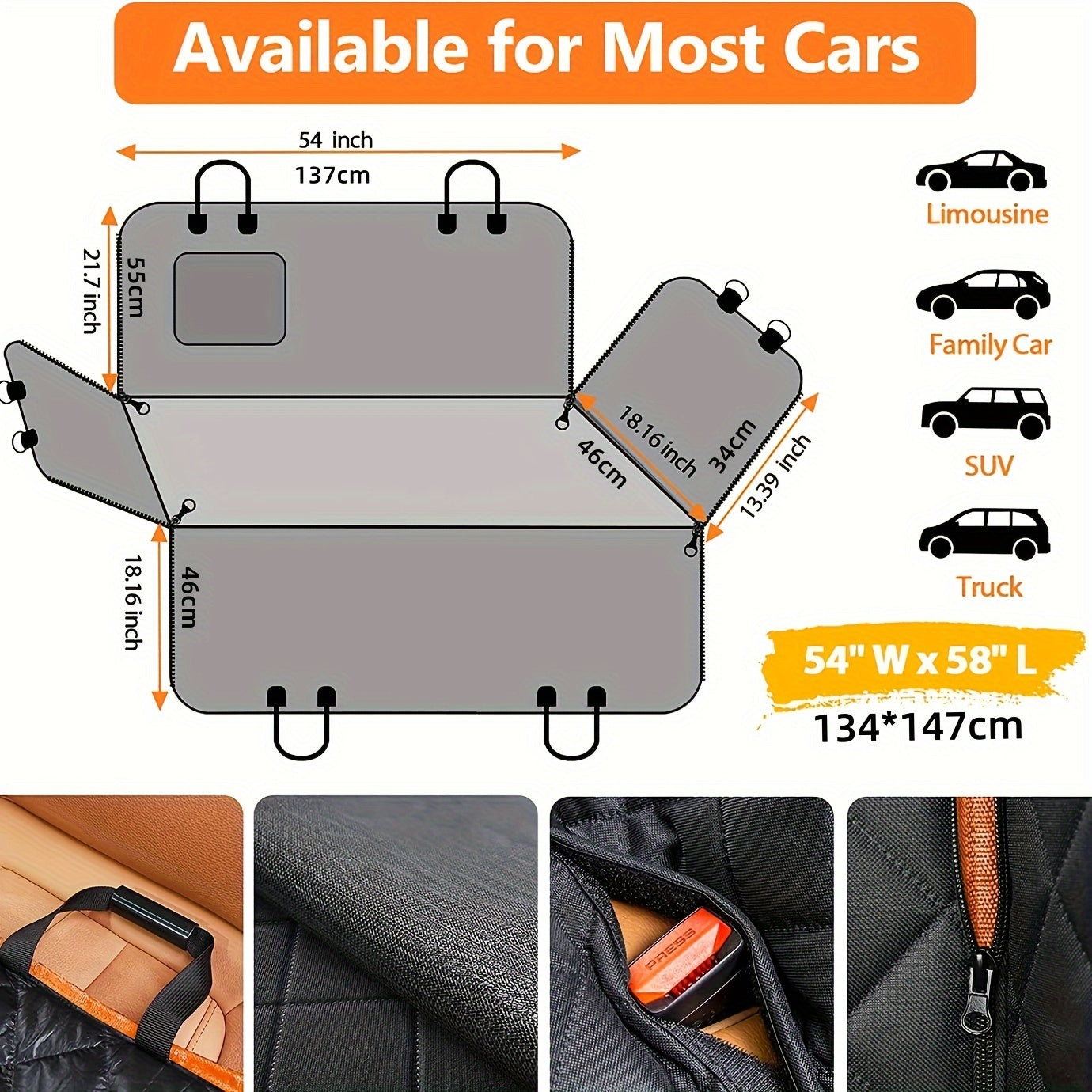 Manufacturer Direct Supply Hot-Selling Car Pet Mat/Dirt-Resistant Dog Car Mat with Seat Belt Slot/Cross-Border Direct Supply