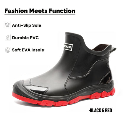 Fashionable Rain Boots | Unisex Ankle Boots - Available in All Sizes, Suitable for All Seasons, Lightweight And Comfortable, Perfect for Everyday Wear, Ideal for Outdoor Activities, Rainy Days, Muddy Areas, Music Festivals