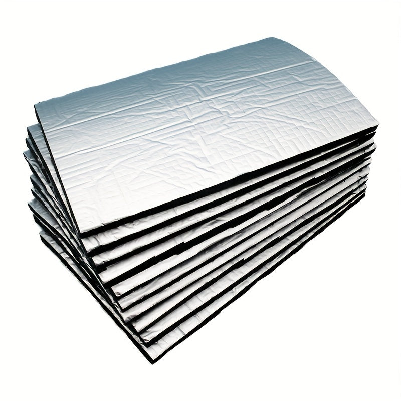[Sound Deadener Mat] 10 Sheets 5mm Sound Deadener & Heat Insulation Mat | Car Van Sound Proofing Deadening, Hood Insulation, Silent