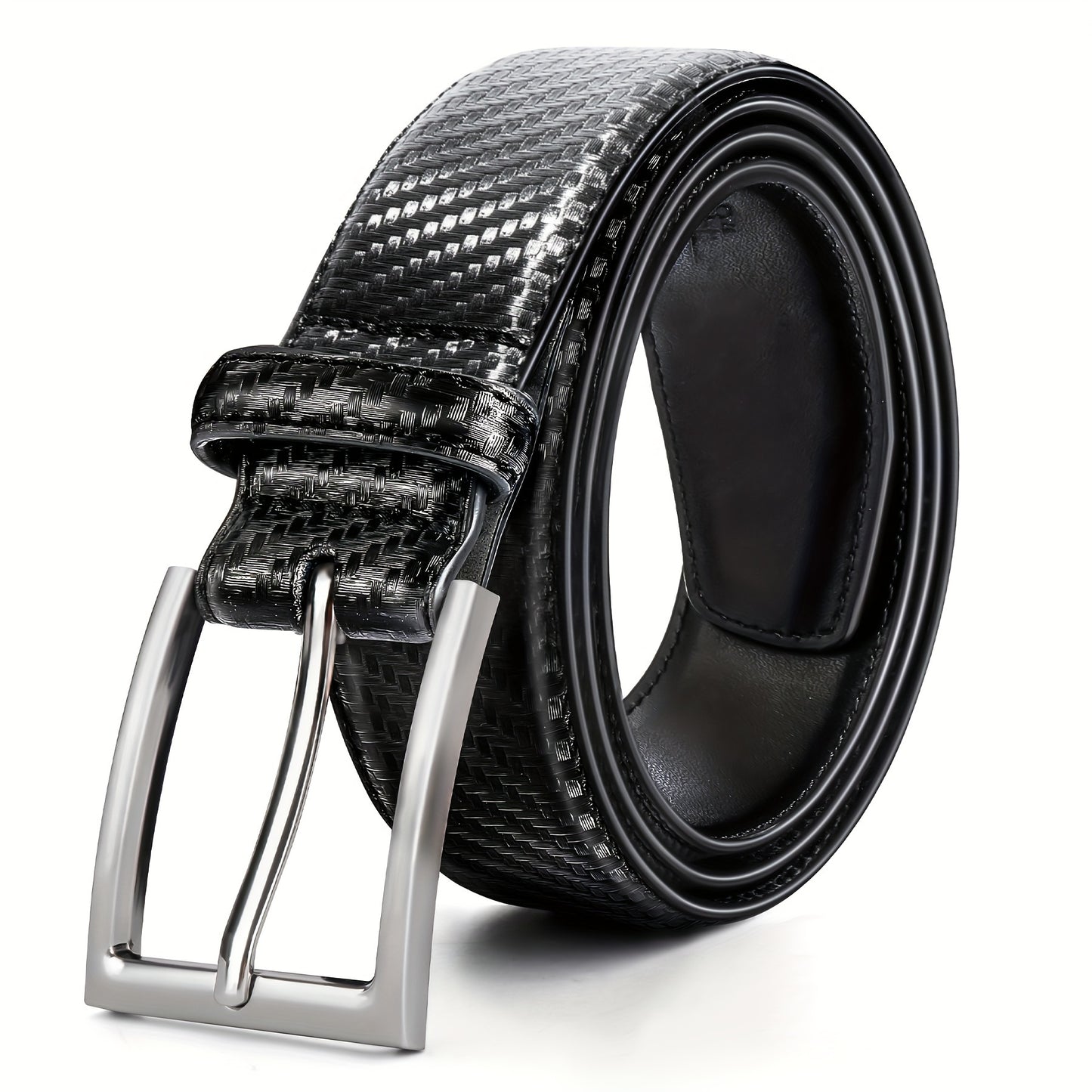 [Classic Leather Belt] Classic & Fashion Men's Leather Belt | Single Prong Buckle for Jeans, Pants, Work & Business - Gift for Dad & Husband
