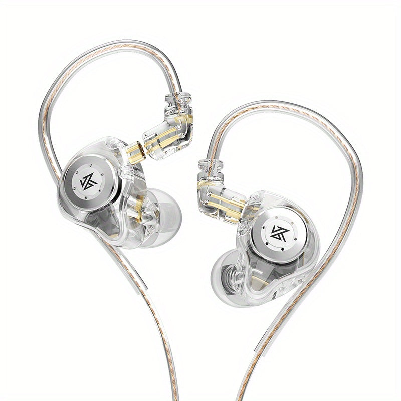 KZ EDX PRO in Ear / Headphones with Wired IEM Earbuds, HiFi Deep Bass Sound, Over Ear Headset, New 10mm Dynamic Driver, Detachable Cable, Ear Tips, Semi-open Back Earcup Style