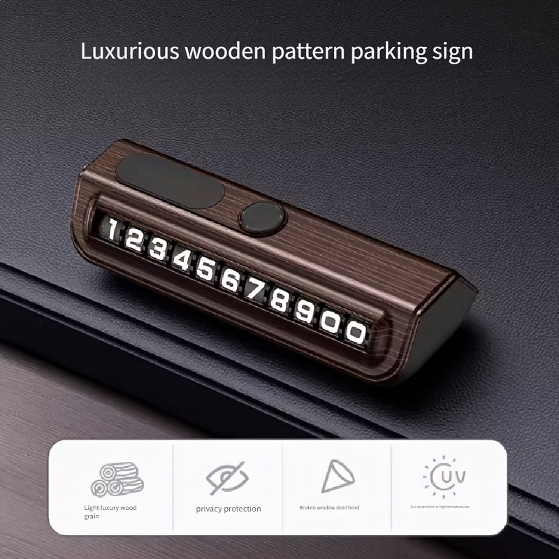 Temporary Car Moving Phone Plate Car Interior Accessories Parking Number Plate Car Ornament Moving Car High-end Creative Number Keeper