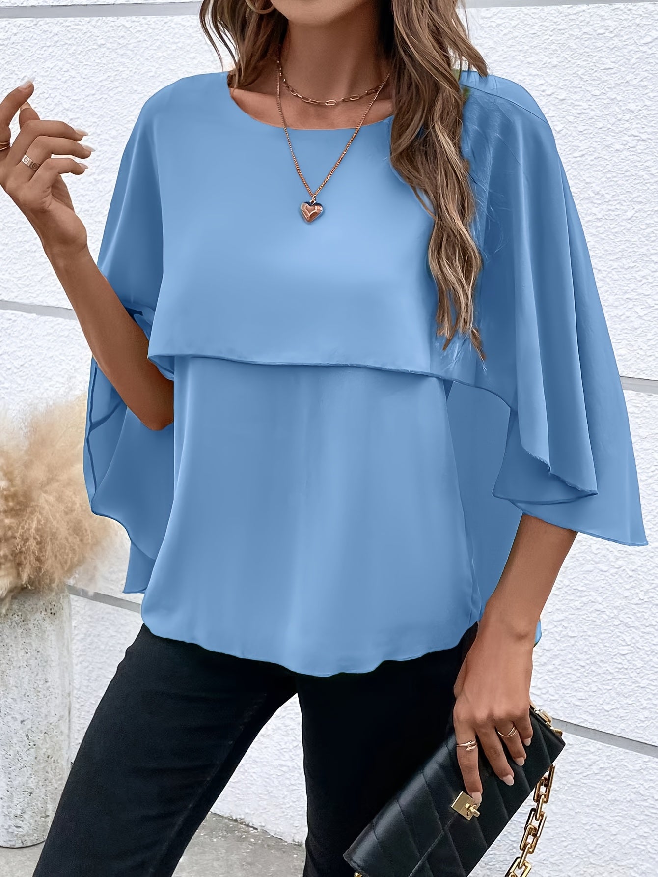Solid Color Asymmetrical Top