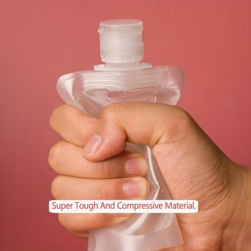 Set of 5 Travel Refillable Flat Pouches 30Ml, 50Ml, And 100Ml Sizes for Shampoo, Liquid Lotion, And Cosmetic Dispensers
