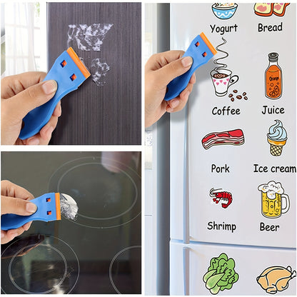 Plastic Razor Scraper and Scraper, Label Removal Tool, for Scratch-Free Plastic Razor Scraper, Adhesive Remover for Window Glass Stickers, Gaskets and Paint