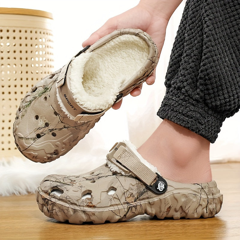 New Men'S Slippers for Winter, Designed for Indoor Use with Warmth And Anti-Slip Features, Featuring Removable Padded Mules