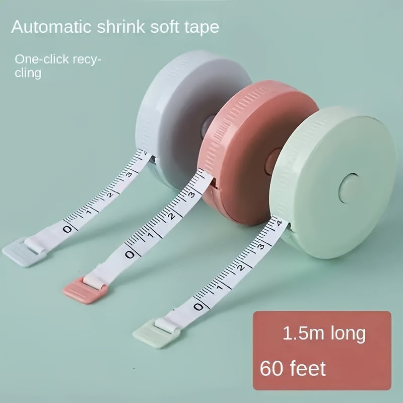 1pc 60-inch (59.06inch)  Soft Tape Measure, Retractable, Double-Sided, Portable Body & Fabric Measuring Tape for Sewing, Tailoring, And Knitting Crafts, Cut Measurement
