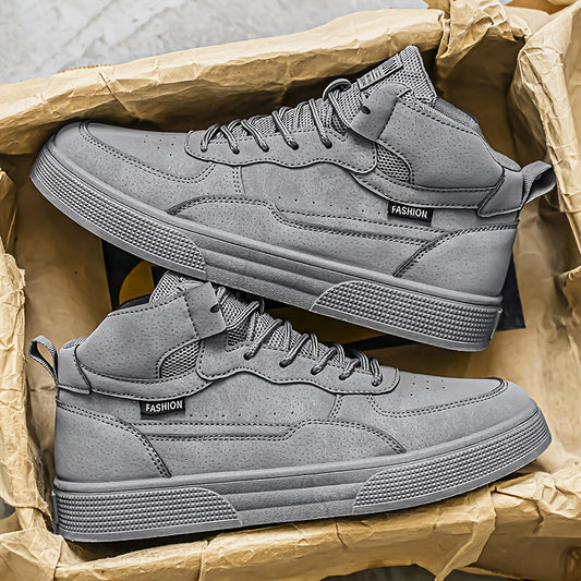 Men'S Mid-Top Fashion Sneakers | Comfortable Non-Slip Low-Top Skateboarding Shoes, Breathable Casual Lace-Up Walking Shoes with Soft Sole, High-Quality Faux, Suitable for All Seasons and Outdoor Activities, Ideal for Halloween, Christmas