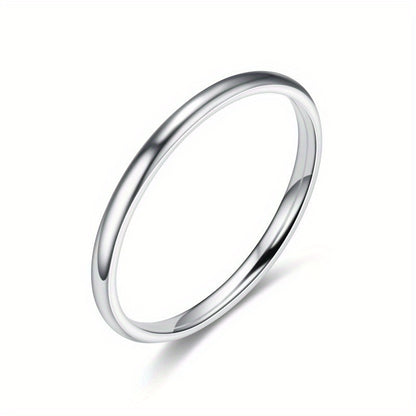 1pc 2MM Smooth Spherical Stainless Steel Ring