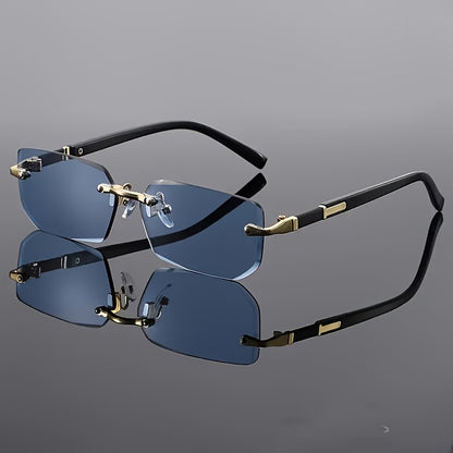 1pc Men's Y2K Fashion Glasses, Square Frameless, Perfect for Summer Outfits