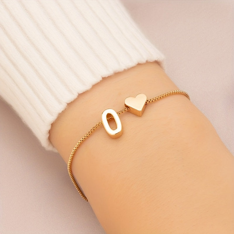 Letter Heart Bracelet