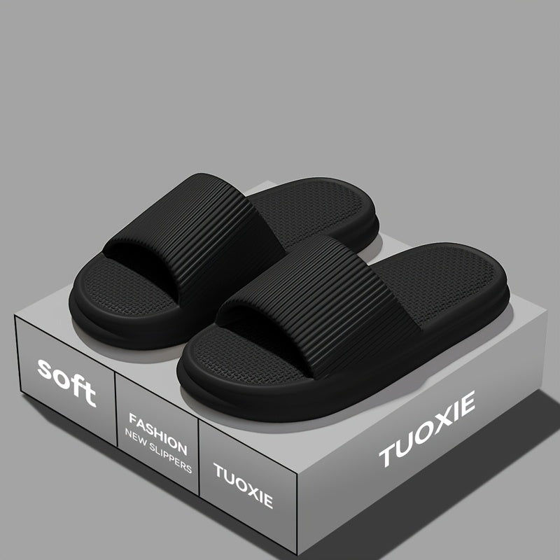 Silent Slippers for Men, Summer Indoor Home Bathroom Shower Anti-Slip Household Non-Noise Soft Sole EVA Odor-Resistant Flip-Flops for Women