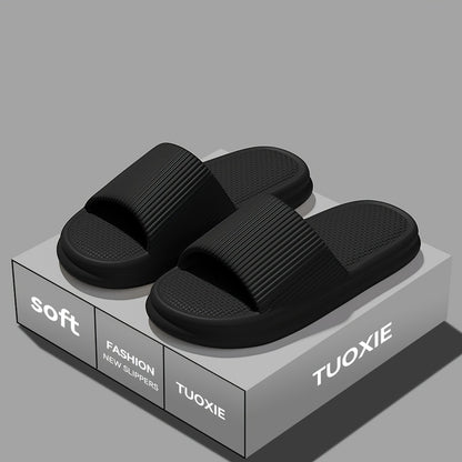 Silent Slippers for Men, Summer Indoor Home Bathroom Shower Anti-Slip Household Non-Noise Soft Sole EVA Odor-Resistant Flip-Flops for Women