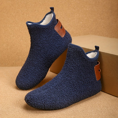 Men's Cozy Autumn/Winter Indoor Casual Slip-On Ankle Slippers with Anti-Slip Sole And Warm LiningSuitable for Men & Women