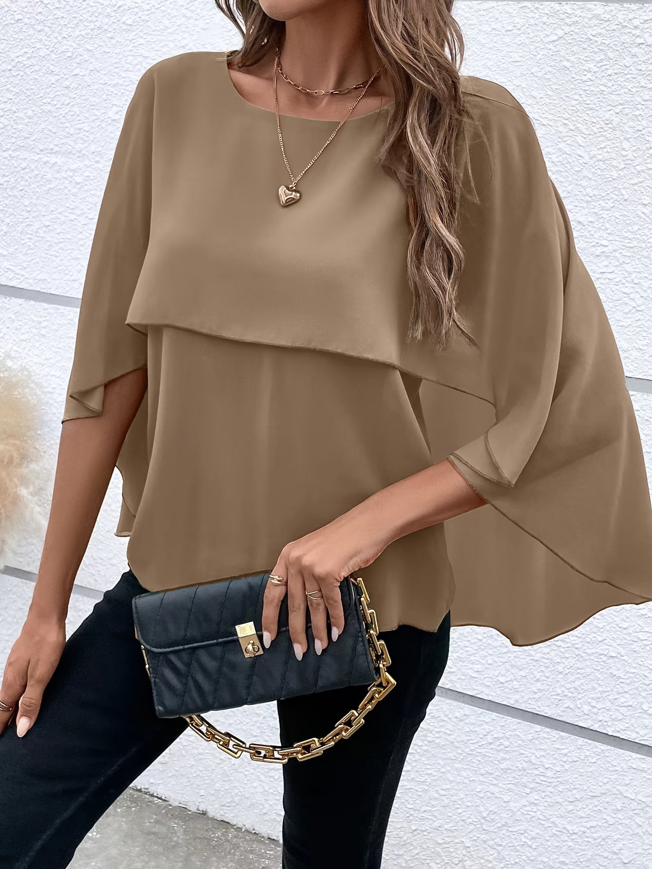 Solid Color Asymmetrical Top