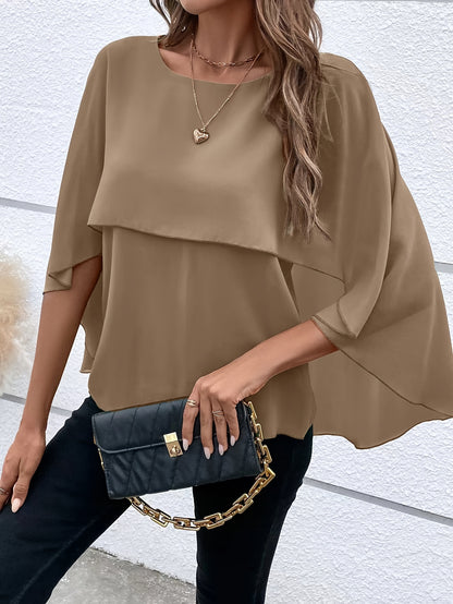 Solid Color Asymmetrical Top
