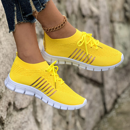 Flying Weave Casual Sneakers, Women Shoes