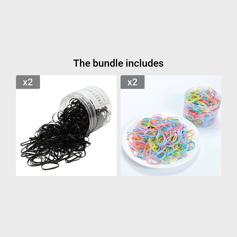 1500pcs Disposable rubber band, black adult headband, female inssen hair band, female rubber band, hair binding headdress