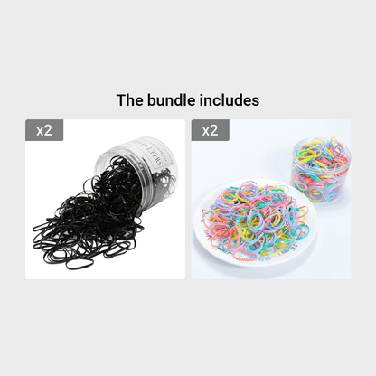 1500pcs Disposable rubber band, black adult headband, female inssen hair band, female rubber band, hair binding headdress
