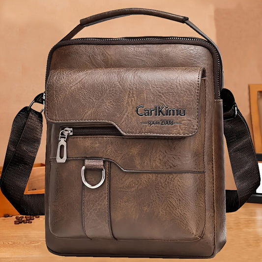 Men's Briefcase, Shoulder Bag, Small Satchel, Vertical Handbag, Diagonal Bag, Fashion Leisure Business Bag, Zipper Direction Random