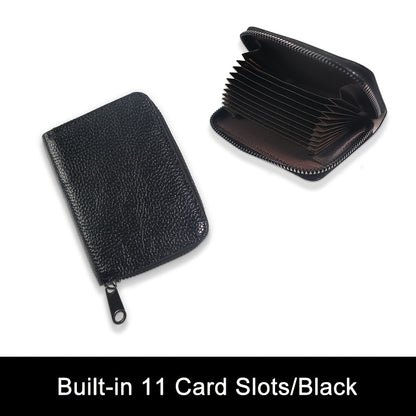 [Stylish Men's Card Holder] Stylish Men's Card Holder | Zippered Pocket | Great Gift for Fathers, Christmas, Valentine's Day