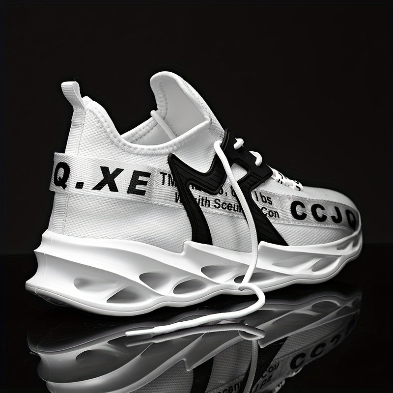 [Stylish Running Shoes] Lightweight Stylish Men's Plus-Size Casual Sports Shoes | Letter Pattern Design for Running