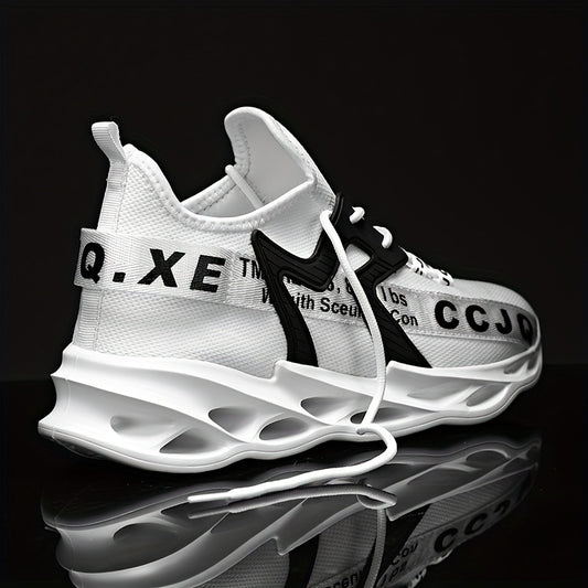 [Stylish Running Shoes] Lightweight Stylish Men's Plus-Size Casual Sports Shoes | Letter Pattern Design for Running