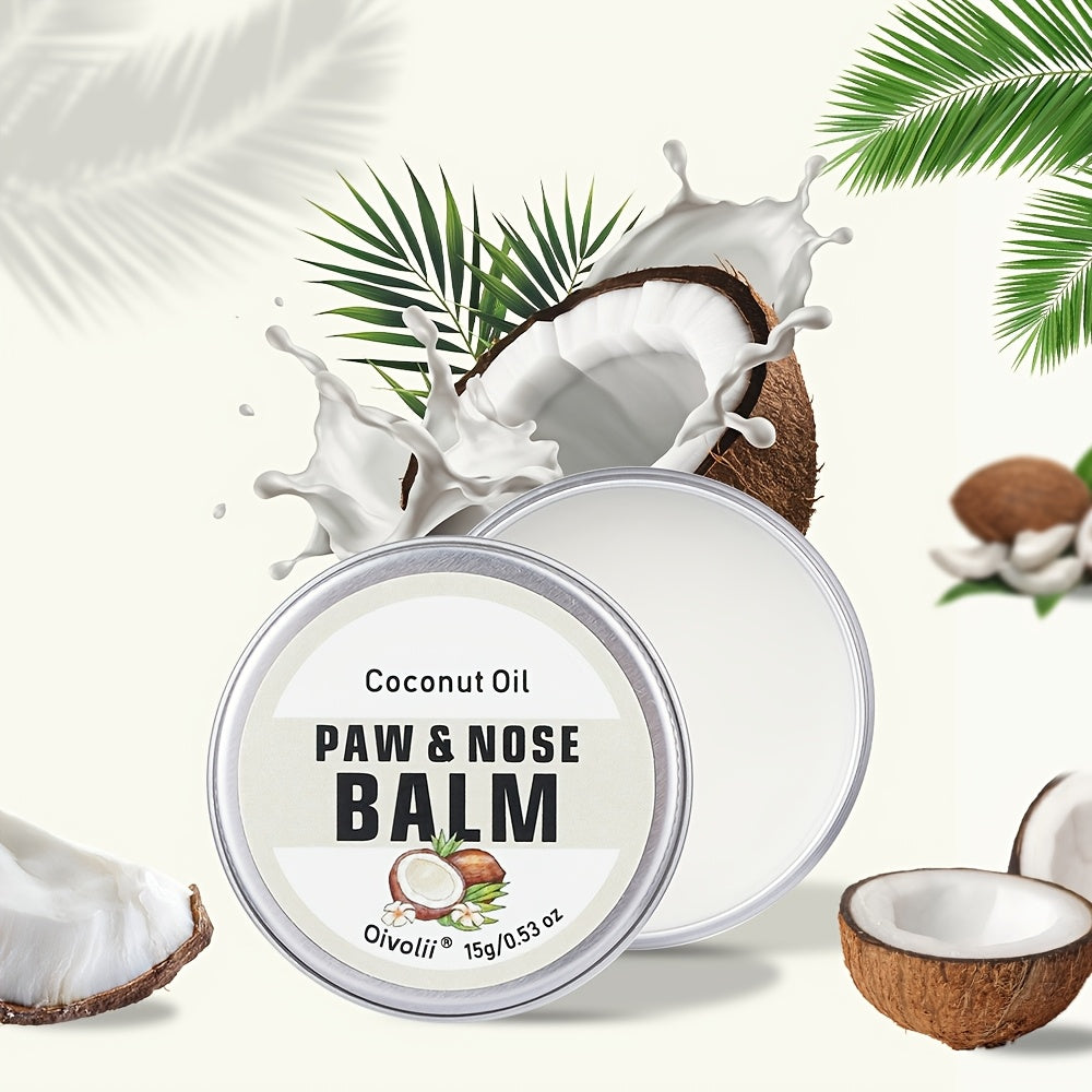 [Dog Accessories] OIVOLII Nourishing Paw Cream for Dogs - Fast-Acting, Long-Lasting Protection, Prevents Cracked Paws & Nose, Safe for Sensitive Light Beige, Easy Application, Ideal for Running, Walking, Hot/Cold Weather - Pet Paw Care Essential, Paw Crea