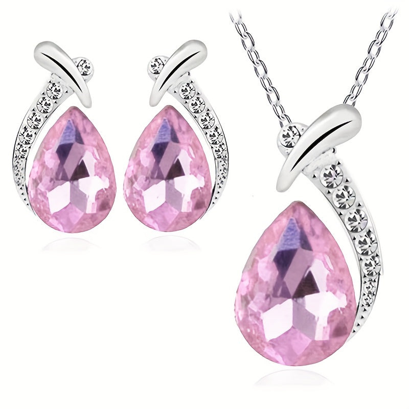 Elegant Imitation Mermaid Necklace And Earrings Set, Perfect for Weddings And Banquets, Consisting of Two Pieces Ideal for Holiday Gifts