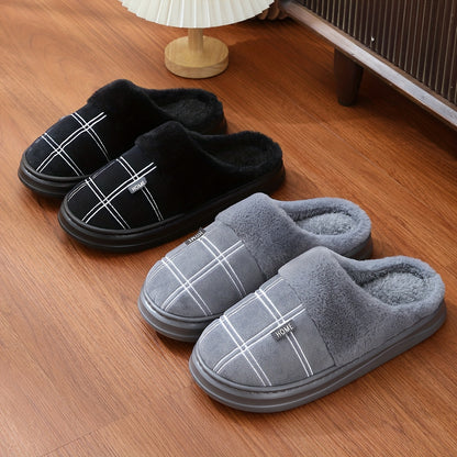 A Pair of Winter Warm Men's Plus Size House Slippers