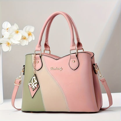 New Stylish Women'S Handbag, Large Capacity, Easy Two-Tone Shoulder And Crossbody Bag, Perfect for Gifting to Mom