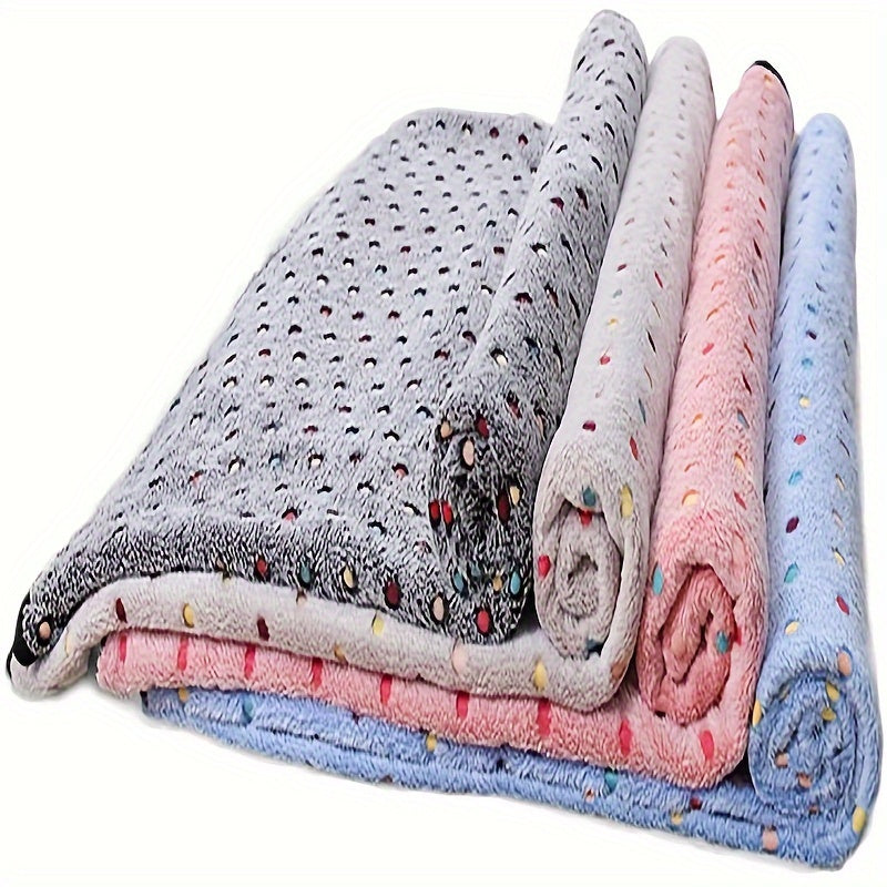 Pet Blanket, Coral Flannel Dog and Cat Quilt, Dog Bed Mat, Dog Blanket