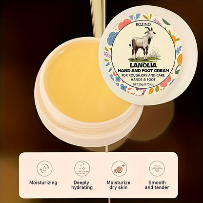 Lanolin Cream for Cracked Hands And Feet - Prevents Cracking, Enriched with Hyaluronic Acid, Deeply Moisturizes, Prevents Dryness And Roughness, Leaving The Skin of Hands And Feet Soft, Smooth, Hydrated, And Elastic, with Noticeable Results