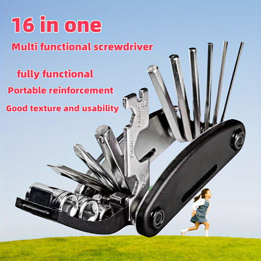 Portable Folding Pocket Tools, a Versatile Screwdriver Set, And a Multifunctional Hex Key Wrench Set. Household Repair Tools And Bicycle Maintenance Tools