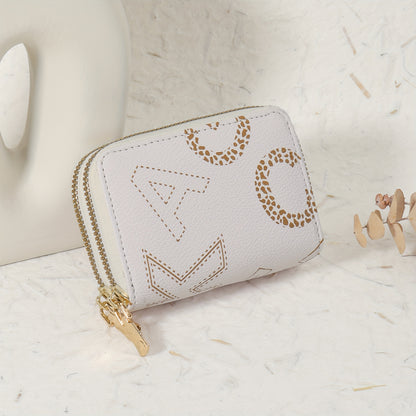 Stylish Double-Zippered Coin Purse for Credit Cards, Made from High-Quality. This Easy And Casual Multi-Card Holder Is Ideal for Outdoor Activities, Travel, And Returning to School
