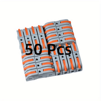 Compact Wire Connector Lever Connector Nut, Electrical Connector for Any Circuit Inline Splice with Terminal Block 28-12 AWG 20/40/50pcs