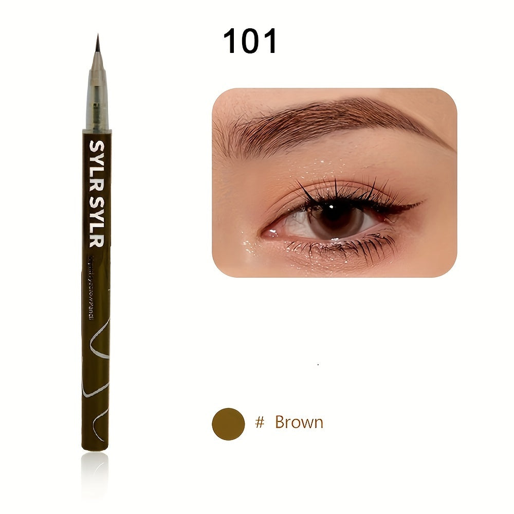 Advertising Targeting +0.008Mm Ultra-Fine Extra Slim Eyebrow Pen, Waterproof And Sweat-Proof Liquid Eyebrow Pencil for Long-Lasting Makeup, 2-In-1 Microblading Eyeliner