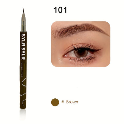 Advertising Targeting +0.008Mm Ultra-Fine Extra Slim Eyebrow Pen, Waterproof And Sweat-Proof Liquid Eyebrow Pencil for Long-Lasting Makeup, 2-In-1 Microblading Eyeliner