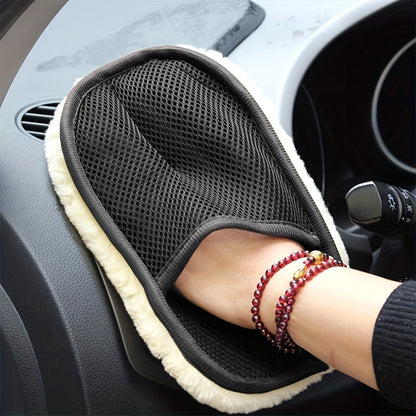 Soft Microfiber Car Cleaning Gloves, 6x10 Inches - Gentle Detailing and Dust Removal for Auto Maintenance