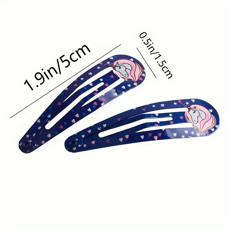 [20/40/60pcs Alloy Hair Clips] 20/40/60pcs Vibrant Alloy Hair Clips | Cute Fashionable BB Clips with Playful Prints | Colorful Hair Accessories for Bangs & Side Hairstyles