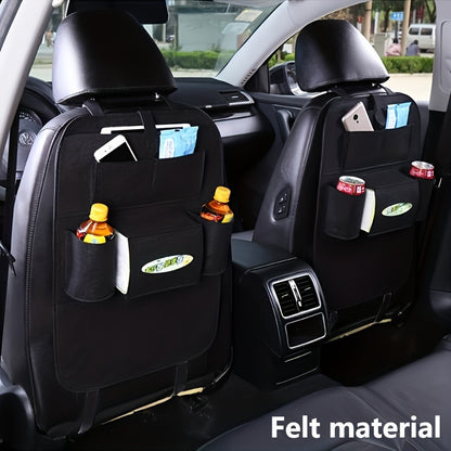 Felt Car Storage Bag Seat Back Bag Car Storage Bag Hanging Bag Storage Bag Car Storage Box Organize Your Car with This Universal Car Backseat Organizer And Storage Bag!