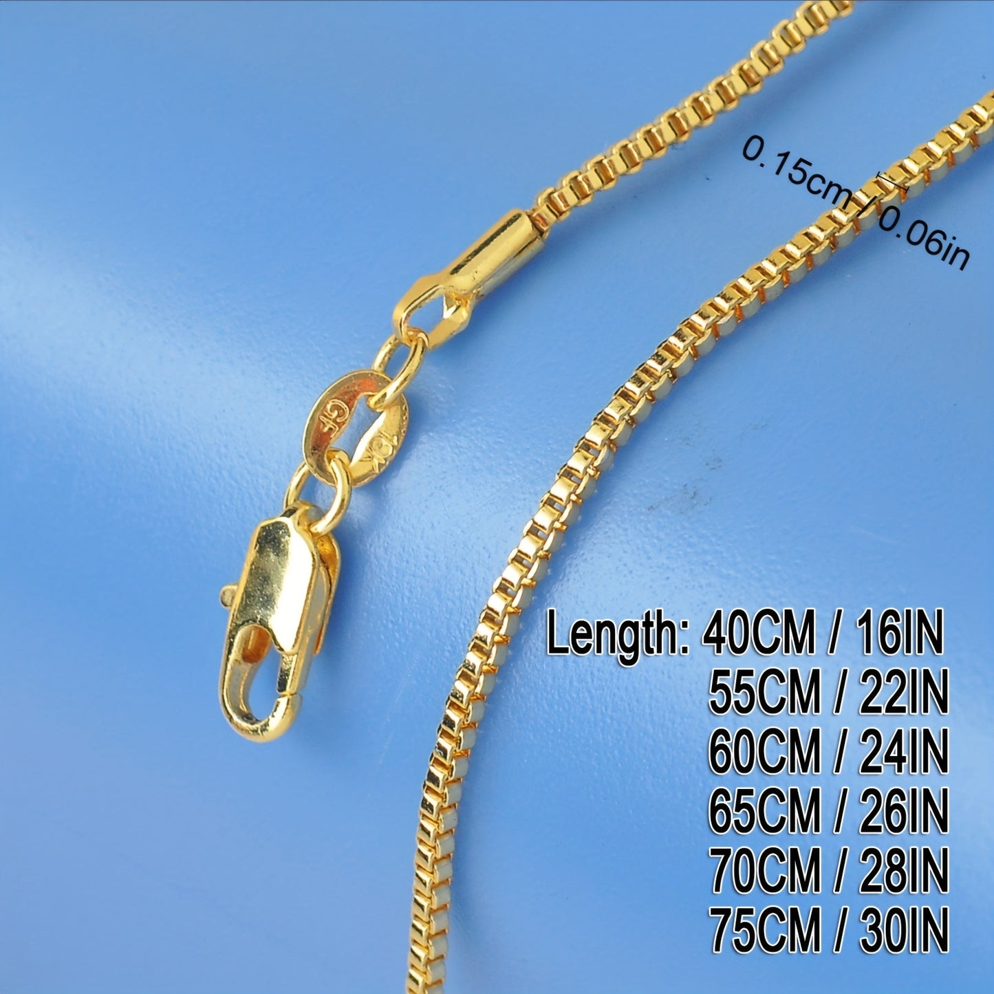 1Pc 18K Golden Plated Neck Chain DIY Collections Supplies Pendant Necklace Jewelry Handmade Accessories Christmas Gift