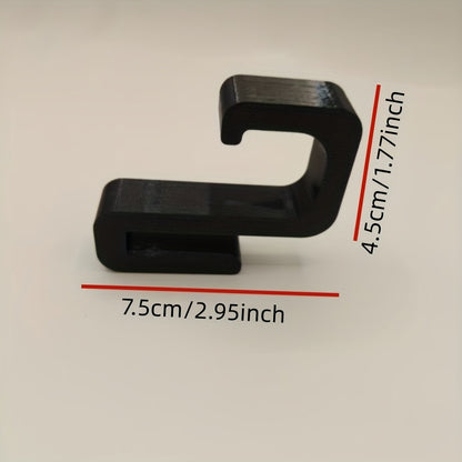 [Heavy Duty Bathroom Hooks] 2/3/4pcs Heavy Duty Bathroom Hooks for 8mm Glass Door | No Drilling Required, Sturdy Plastic Material, Wall Mount, for Hanging Clothes, Towels (Black, White Options Available)