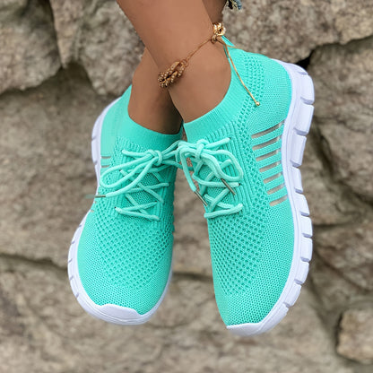 Flying Weave Casual Sneakers, Women Shoes