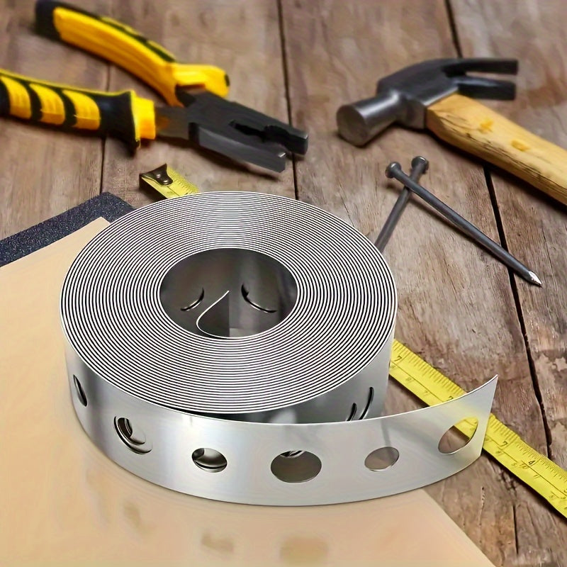 3m High-Zinc Galvanized Iron Coil - Metal Pipe Support & Suspension Strip, 17.5mm Hole