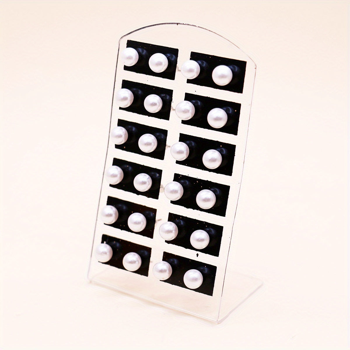 [Elegant Pearl Earrings] 12 Pairs Colorful Faux Pearl Elegant Stud Earrings | Resin Jewelry Minimalist Style Trendy Female Gift Daily Casual