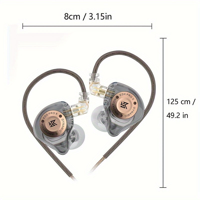 KZ EDX Pro X In Ear Monitor Headphones Wired IEM Earphones Dual DD HiFi Stereo Sound Earphones Noise Cancelling Earbuds